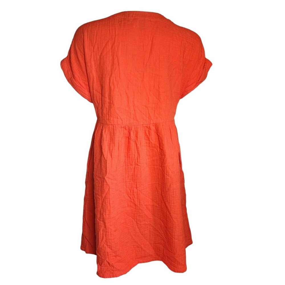 Universal Thread Solid All Orange Short Sleeve Pu… - image 3
